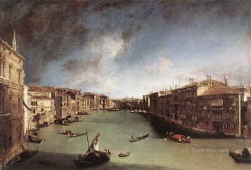 バルビ宮殿からリアルに向かってカナレット ヴェネツィア橋まで北東を望むカナレット大運河 Oil Paintings